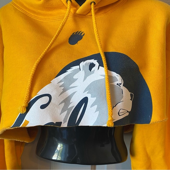 CALIFONIA GOLDEN BEARS Cal Bears Cropped Hoodie Fits SZ M-XL - Picture 3 of 4